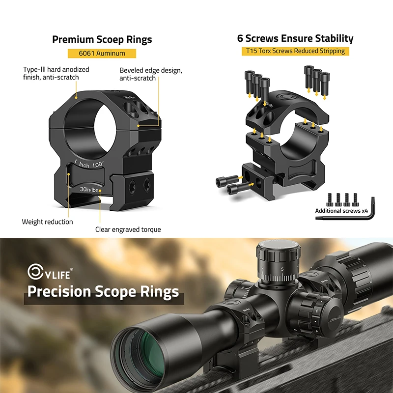 Кольца для прицела CVLIFE, прецизионное крепление для прицела с оптиками для планки Пикатинни и более 1 дюйм, высота трубки I — 2 предмета для охоты
Кольца для прицела CVLIFE, прецизионное крепление для прицела с оптиками для планки Пикатинни и более 1 дюйм, высота трубки I — 2 предмета для охоты