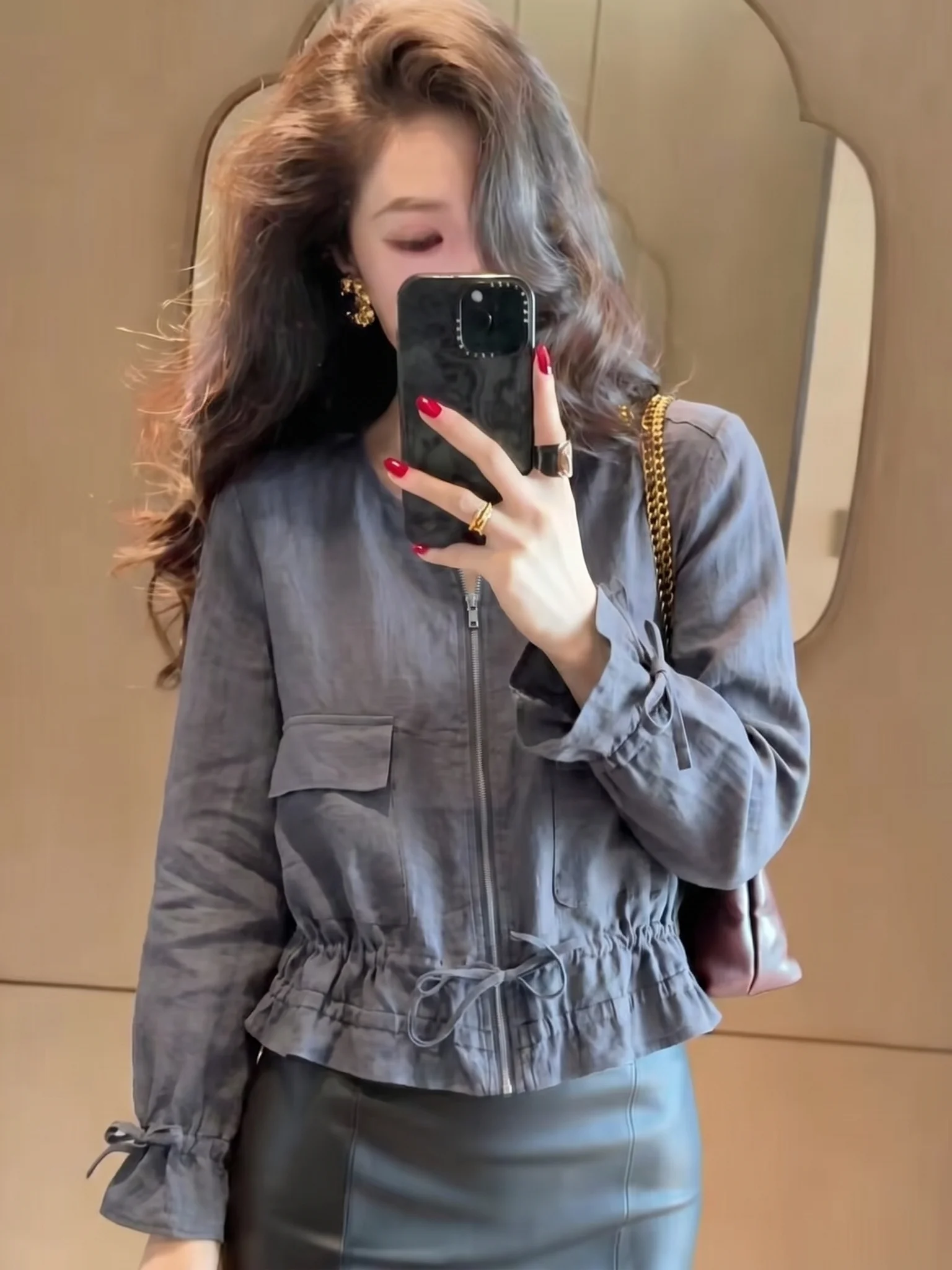 Casual Summer Outerwear High Waist Drawstring Loose Versatile Sun Protection Open Cardigan Small Size Women's Fashion
Casual Summer Outerwear High Waist Drawstring Loose Versatile Sun Protection Open Cardigan Small Size Women's Fashion
