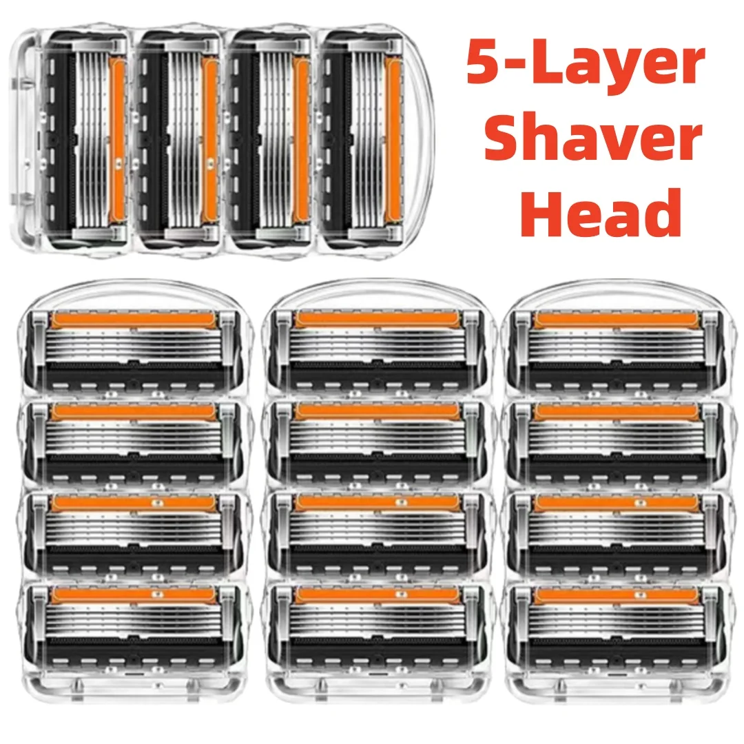 4/12/24/48 шт., 5-слойная мужская бритвенная головка, мужской триммер для бороды и волос на лице, 5-слойные сменные стержни для лезвий
4/12/24/48 шт., 5-слойная мужская бритвенная головка, мужской триммер для бороды и волос на лице, 5-слойные сменные стержни для лезвий