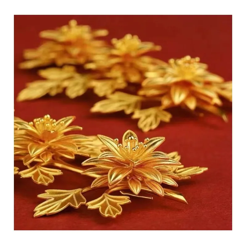 Pure Copper Gold-plated Hanfu Boys Groom Champion Black Yarn Hat Inlaid with Gold Flower Replica Hairpin Hair Accessories
Pure Copper Gold-plated Hanfu Boys Groom Champion Black Yarn Hat Inlaid with Gold Flower Replica Hairpin Hair Accessories