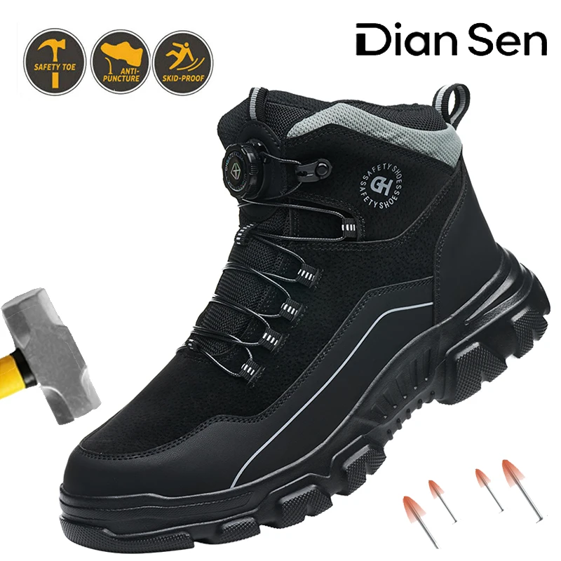Мужские рабочие ботинки со стальным носком, защитная обувь с мягкой подкладкой, неразрушимая противоударная обувь, мужская рабочая обувь для строительства и промышленности
Мужские рабочие ботинки со стальным носком, защитная обувь с мягкой подкладкой, неразрушимая противоударная обувь, мужская рабочая обувь для строительства и промышленности