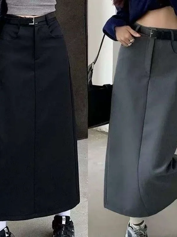Новая женская юбка миди А-силуэта с высокой талией, прямого кроя, с разрезом, в корейском стиле, для офиса, из полиэстера, весна-осень
Новая женская юбка миди А-силуэта с высокой талией, прямого кроя, с разрезом, в корейском стиле, для офиса, из полиэстера, весна-осень