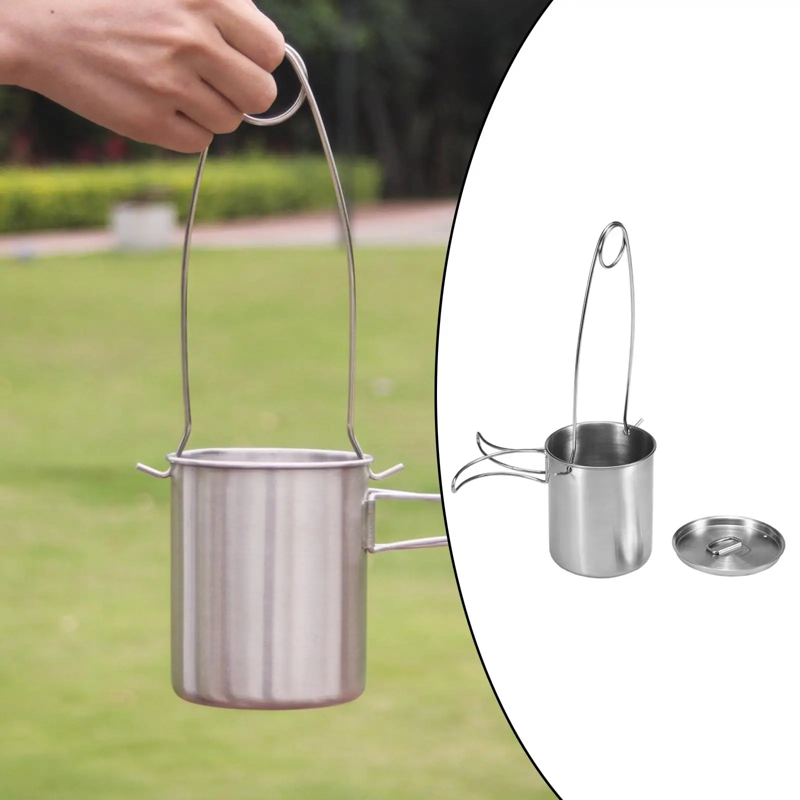 Portable Camping Cups Pot Mug Cookware Lightweight Reusable Heating Milk Drinking for Picnic Outdoor Cooking Trekking Hiking
Portable Camping Cups Pot Mug Cookware Lightweight Reusable Heating Milk Drinking for Picnic Outdoor Cooking Trekking Hiking