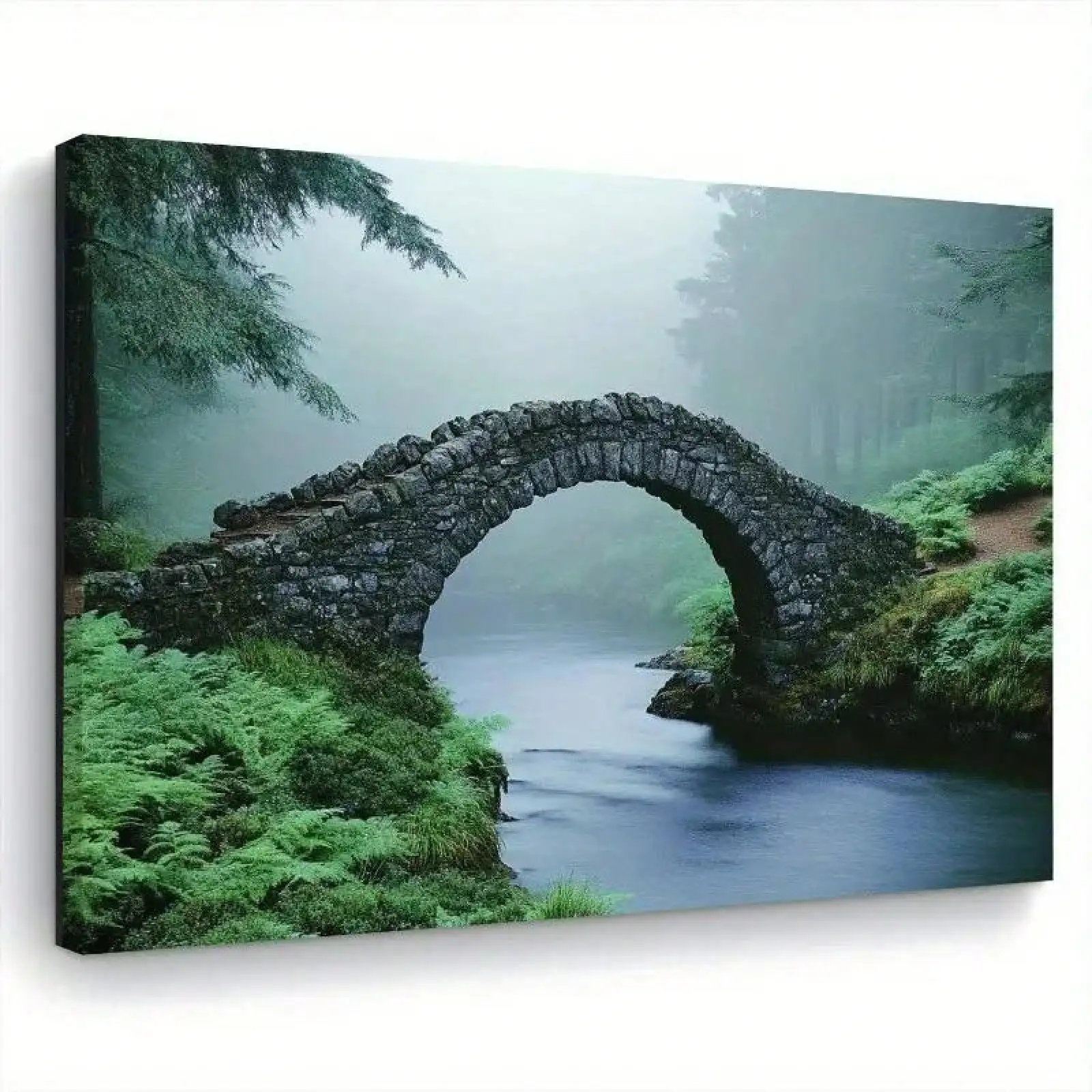 1pc Enchanting Stone Bridge In Misty Forest Canvas Art, Ready To Hang Wall Decor For Living Room, Bedroom, Kitchen - 11.8x15.7 Inches, Indoor/Outdoor Use, Perfect Gift For Her Or Him, Wall Art Decor | Mystical Landscape | Durable Wood Frame, Wall Decor
1pc Enchanting Stone Bridge In Misty Forest Canvas Art, Ready To Hang Wall Decor For Living Room, Bedroom, Kitchen - 11.8x15.7 Inches, Indoor/Outdoor Use, Perfect Gift For Her Or Him, Wall Art Decor | Mystical Landscape | Durable Wood Frame, Wall Decor