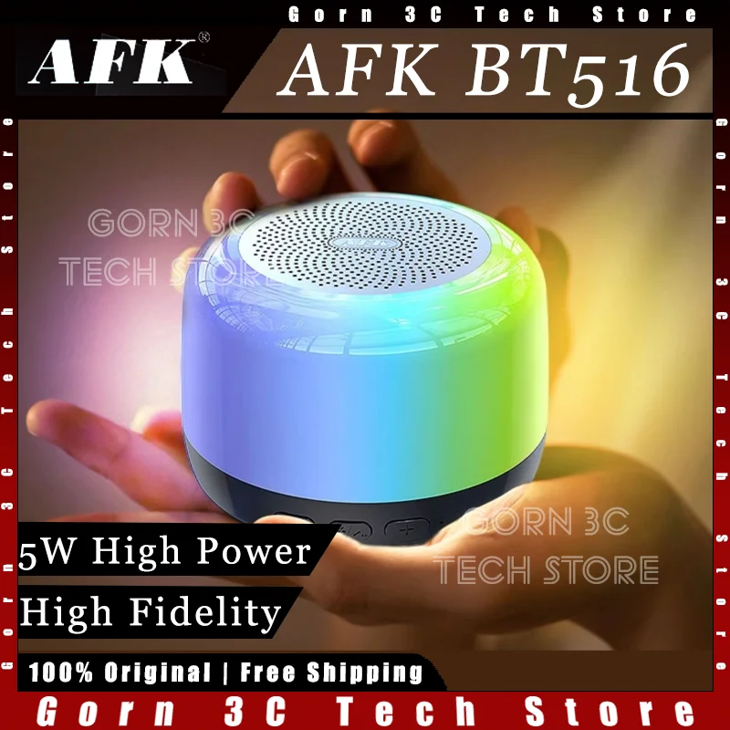 AFK BT516 Wireless Speaker Portable Subwoofer 5W High Power Bluetooth 5.1 High Fidelity Home Camping Customized Music Speaker
AFK BT516 Wireless Speaker Portable Subwoofer 5W High Power Bluetooth 5.1 High Fidelity Home Camping Customized Music Speaker 