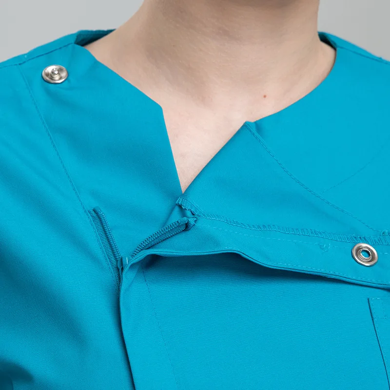 Nurse Uniform, Split Short Sleeved Set, Operating Room Wash Female Doctor's Hand Brush Clothes, Dark Navy Blue Embroidery
Nurse Uniform, Split Short Sleeved Set, Operating Room Wash Female Doctor's Hand Brush Clothes, Dark Navy Blue Embroidery