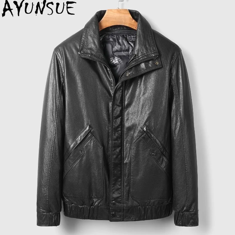 AYUNSUE Real Cowhide 100% Genuine Leather Jacket Men 2026 Autumn Winter Warm Down Coat Fashion Puffer Jackets Casaco Masculino
AYUNSUE Real Cowhide 100% Genuine Leather Jacket Men 2026 Autumn Winter Warm Down Coat Fashion Puffer Jackets Casaco Masculino