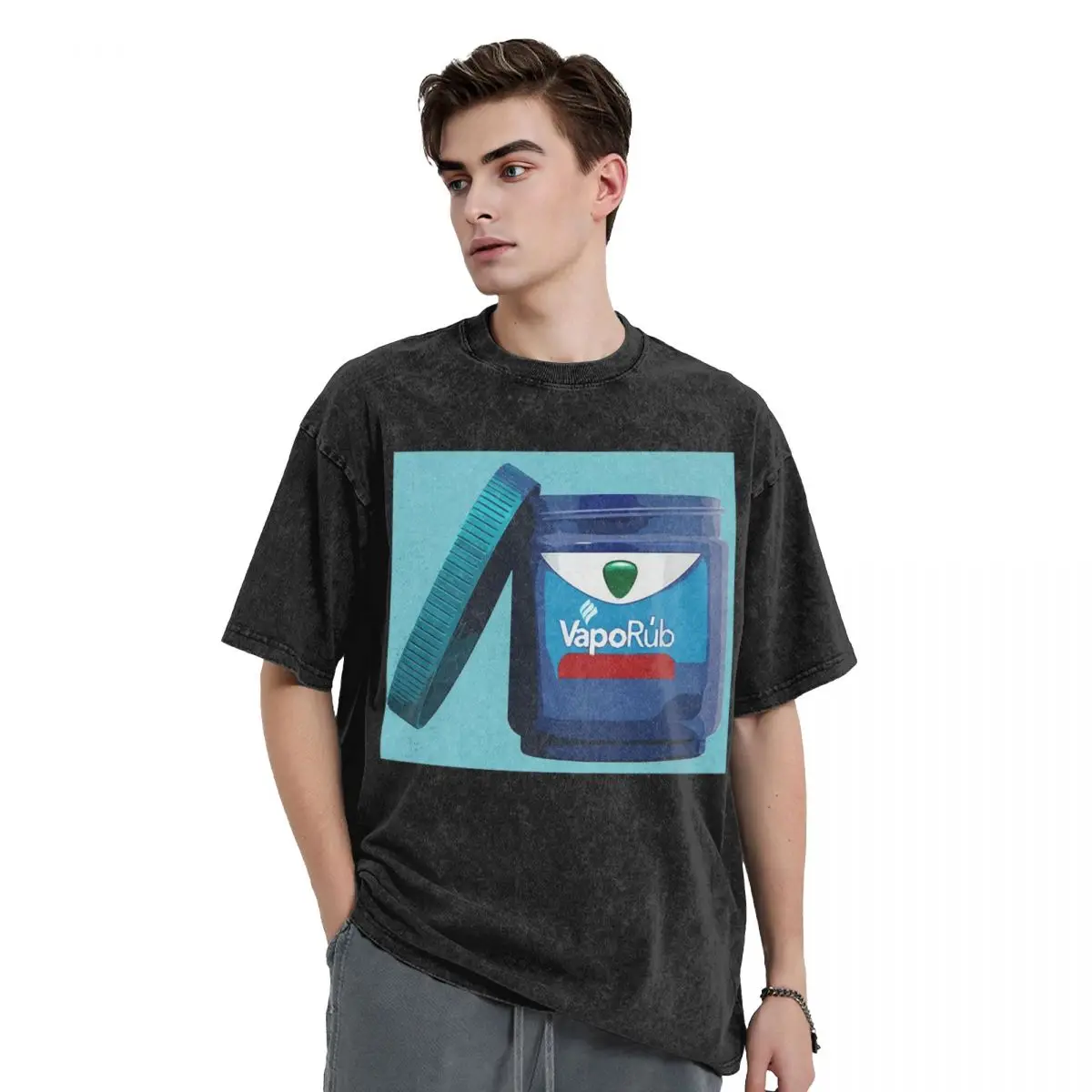 Vaporub Washed T Shirts Vintage Short Sleeve Hip Hop T-Shirt Streetwear Tops Tees for Men Women
Vaporub Washed T Shirts Vintage Short Sleeve Hip Hop T-Shirt Streetwear Tops Tees for Men Women