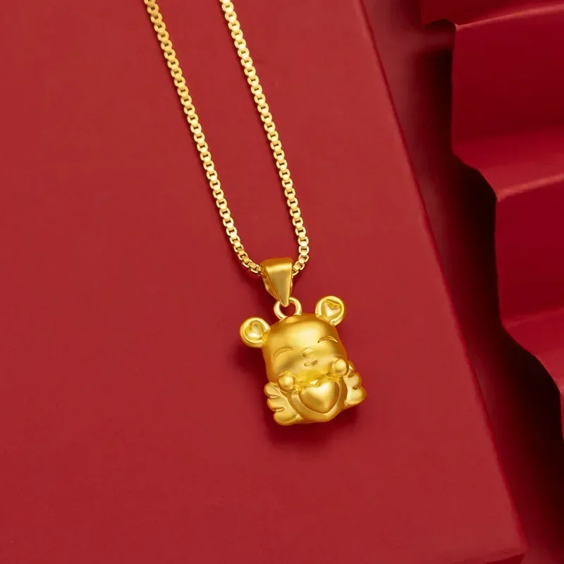 9999 Real Gold 24K Japan and Korea Fashion Female Love Bear Pendant Gold Bear Clavicle Necklace
9999 Real Gold 24K Japan and Korea Fashion Female Love Bear Pendant Gold Bear Clavicle Necklace