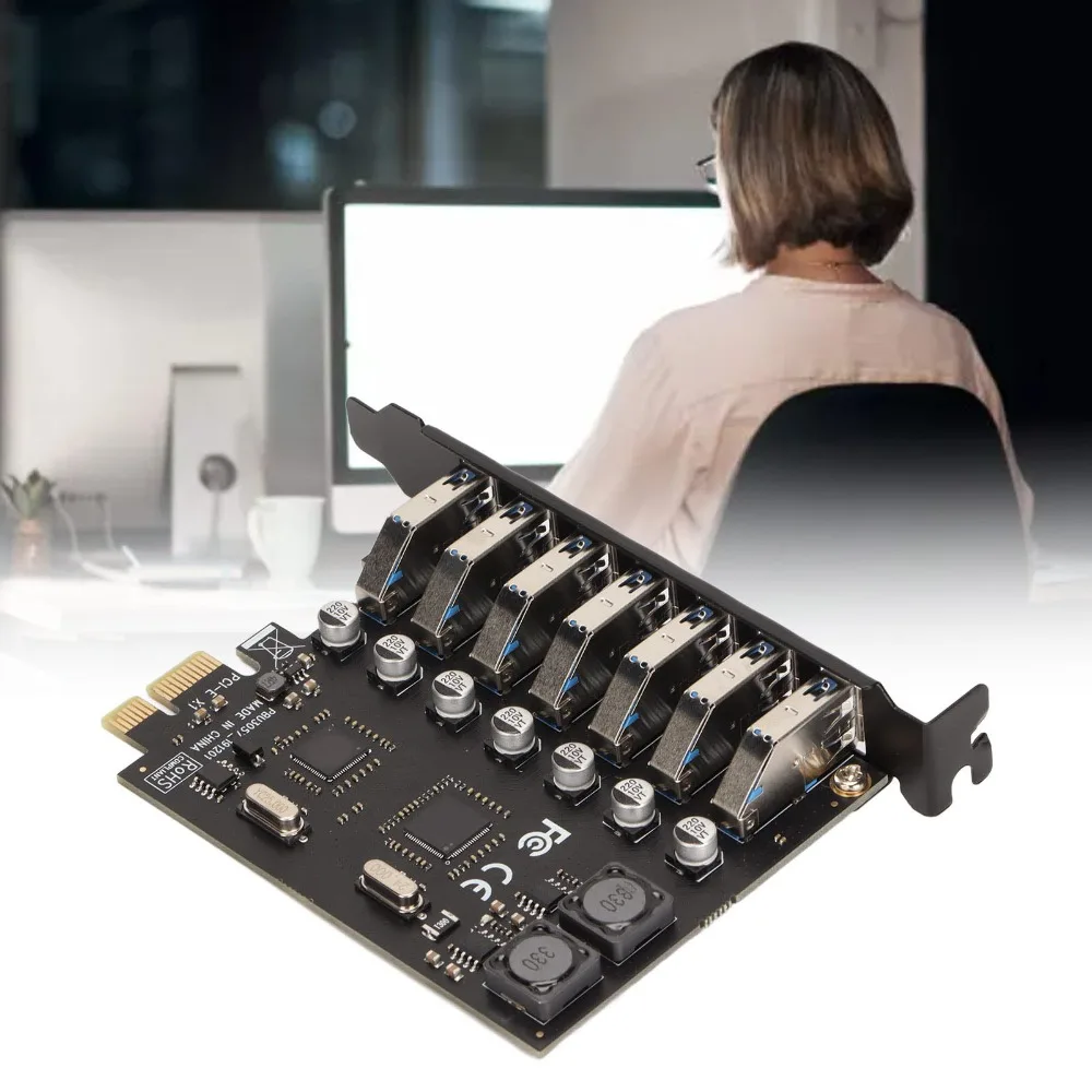 7 Ports PCIe to USB Adapter Card 5Gbps Speed Fast Transmission USB 3.0 Expansion Card USB Module Expansion Card Workstation
7 Ports PCIe to USB Adapter Card 5Gbps Speed Fast Transmission USB 3.0 Expansion Card USB Module Expansion Card Workstation