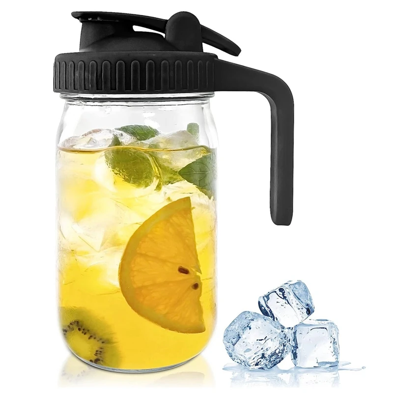 32Oz Mason Jar Pour Spout Lid -Glass Pitcher Seal For Juice,Milk,Coffee,Tea,Lemonade,Drink
32Oz Mason Jar Pour Spout Lid -Glass Pitcher Seal For Juice,Milk,Coffee,Tea,Lemonade,Drink