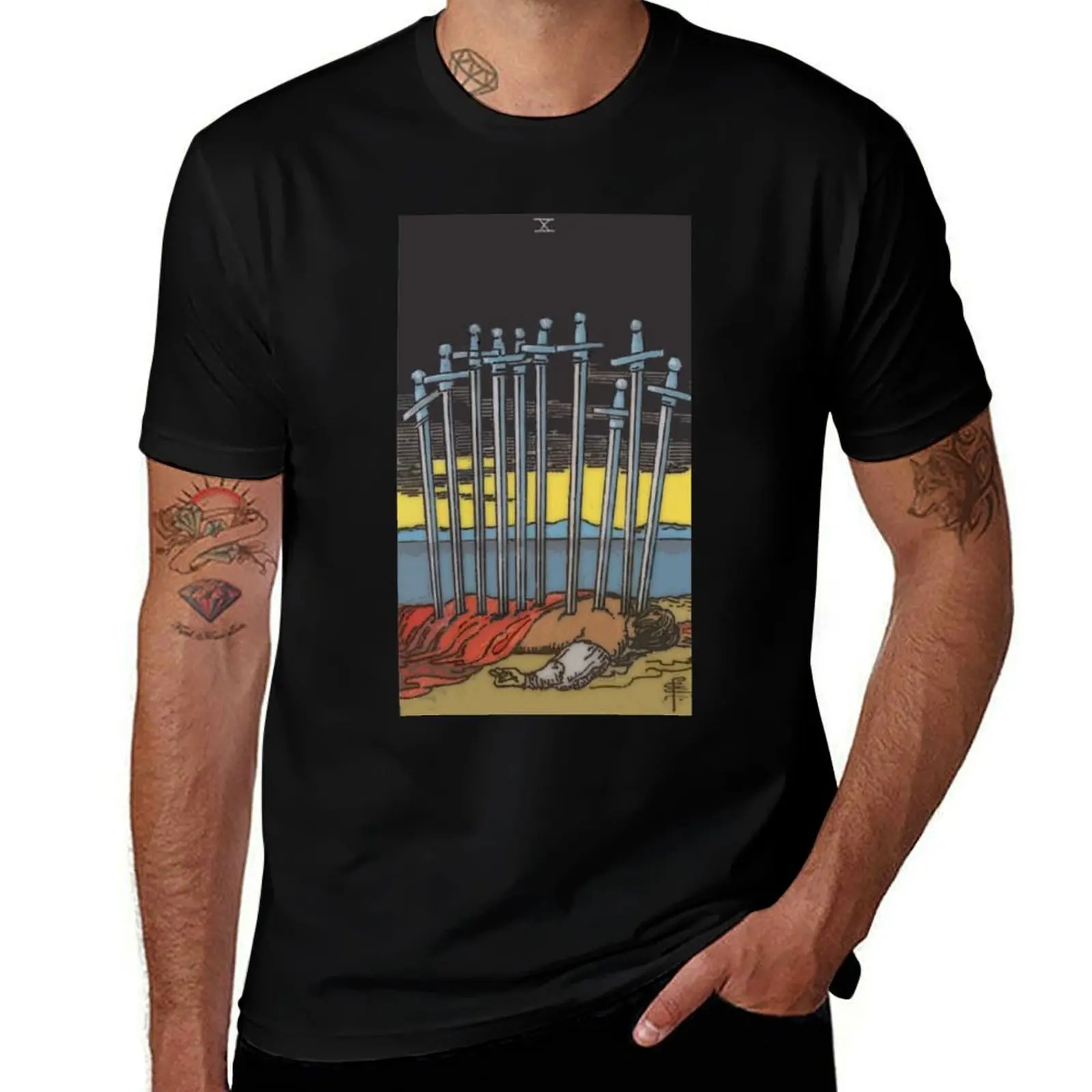 Ten of Swords Tarot Card Rider Waite Classic T-Shirt plus sizes vintage t shirts cotton man t-shirts oversizeds mens clothing
Ten of Swords Tarot Card Rider Waite Classic T-Shirt plus sizes vintage t shirts cotton man t-shirts oversizeds mens clothing