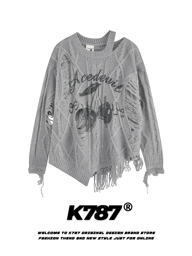 Вязаный свитер K787 Lazy Sle с асимметричным подолом и бахромой, в американском ретро-стиле, для женщин, теплый, зимний, с эффектом согревания
Вязаный свитер K787 Lazy Sle с асимметричным подолом и бахромой, в американском ретро-стиле, для женщин, теплый, зимний, с эффектом согревания