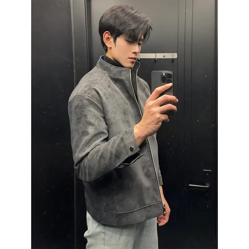 Американский ретро матовый воротник-стойка из искусственной кожи Jaet ort Sle Haome Бейсбольный костюм Flight Jaet для мужчин осенний High Sens...
Американский ретро матовый воротник-стойка из искусственной кожи Jaet ort Sle Haome Бейсбольный костюм Flight Jaet для мужчин осенний High Sens...