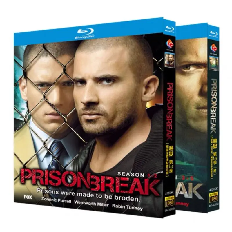 Blu-ray HD-бокс-сет с сериалом «Побег из тюрьмы», сезоны 1–5, с дополнительными функциями и дисками, многоязычное аудио, включая китайский язык.
Blu-ray HD-бокс-сет с сериалом «Побег из тюрьмы», сезоны 1–5, с дополнительными функциями и дисками, многоязычное аудио, включая китайский язык.