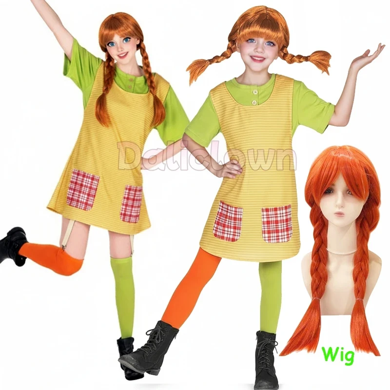 ⭕️⭐️⭕️Anime Cosplay Pippi Costume Women Adult Long Braid Wig Stockings Apron Mother Daughter Party Fancy Dress Carnival C⭐️⭕️⭐️
⭕️⭐️⭕️Anime Cosplay Pippi Costume Women Adult Long Braid Wig Stockings Apron Mother Daughter Party Fancy Dress Carnival C⭐️⭕️⭐️
