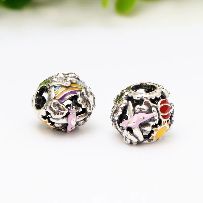New Original 925 Sterling Silver Bead Fly Away Rainbow Sky & Travel Charm Fit Pandora Bracelet Necklace DIY Women Jewelry
New Original 925 Sterling Silver Bead Fly Away Rainbow Sky & Travel Charm Fit Pandora Bracelet Necklace DIY Women Jewelry