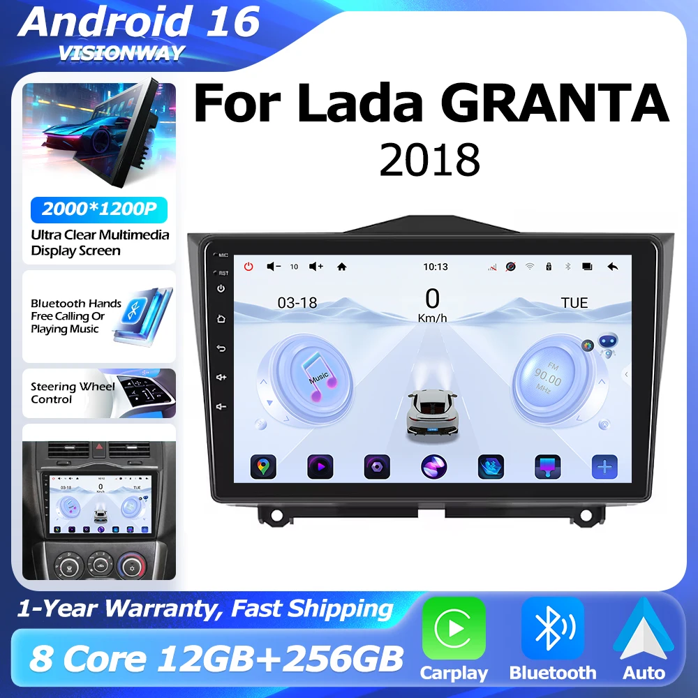 Android 16 For Lada GRANTA 2018 GPS Navigation Multimedia Player Auto Wireless CarPlay WIFI 4G DSP GPS RDS Bluetooth
Android 16 For Lada GRANTA 2018 GPS Navigation Multimedia Player Auto Wireless CarPlay WIFI 4G DSP GPS RDS Bluetooth