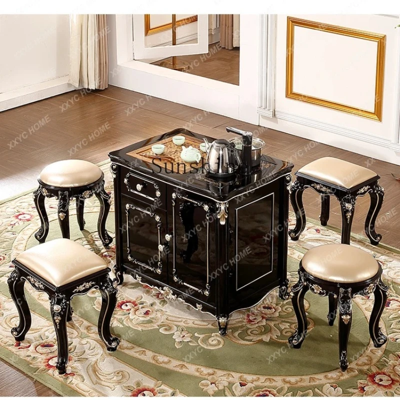 XS Ebony tea table European solid wood movable balcony Kung Fu color customization
XS Ebony tea table European solid wood movable balcony Kung Fu color customization