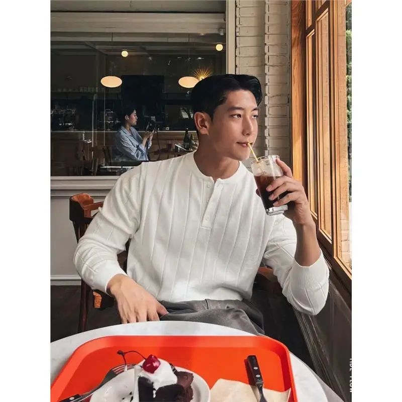 Трикотажная мужская футболка с воротником Генри, ранняя осень, корейская футболка Sle, повседневная легкая футболка Maturi Base irt Texture Sen...
Трикотажная мужская футболка с воротником Генри, ранняя осень, корейская футболка Sle, повседневная легкая футболка Maturi Base irt Texture Sen...