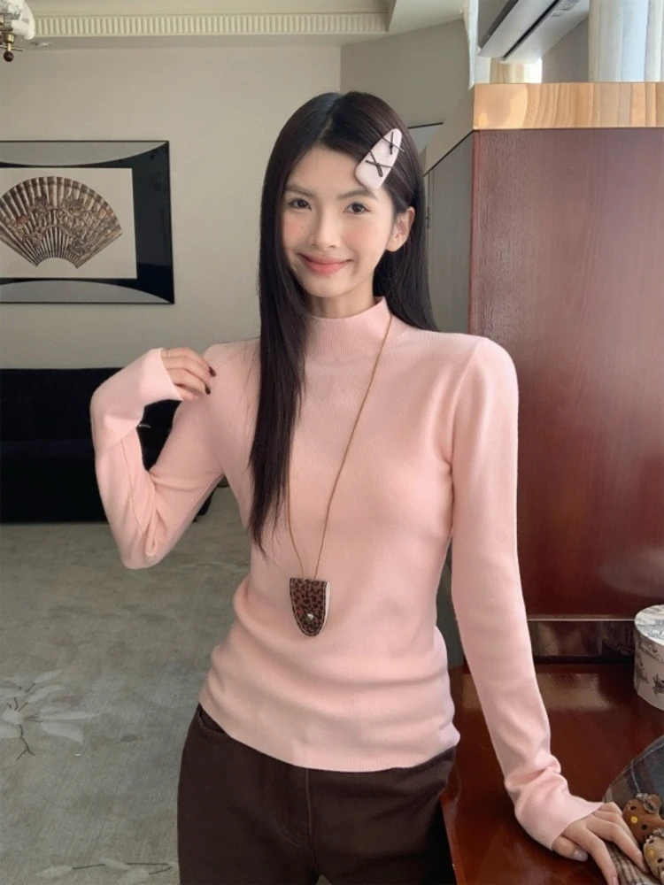 Pink Cashmere Knitted Sweater High Neck Base Shirt Women's Spring New Coat Inner High-End Feeling Half High Neck Sheep Cashme...
Pink Cashmere Knitted Sweater High Neck Base Shirt Women's Spring New Coat Inner High-End Feeling Half High Neck Sheep Cashme...