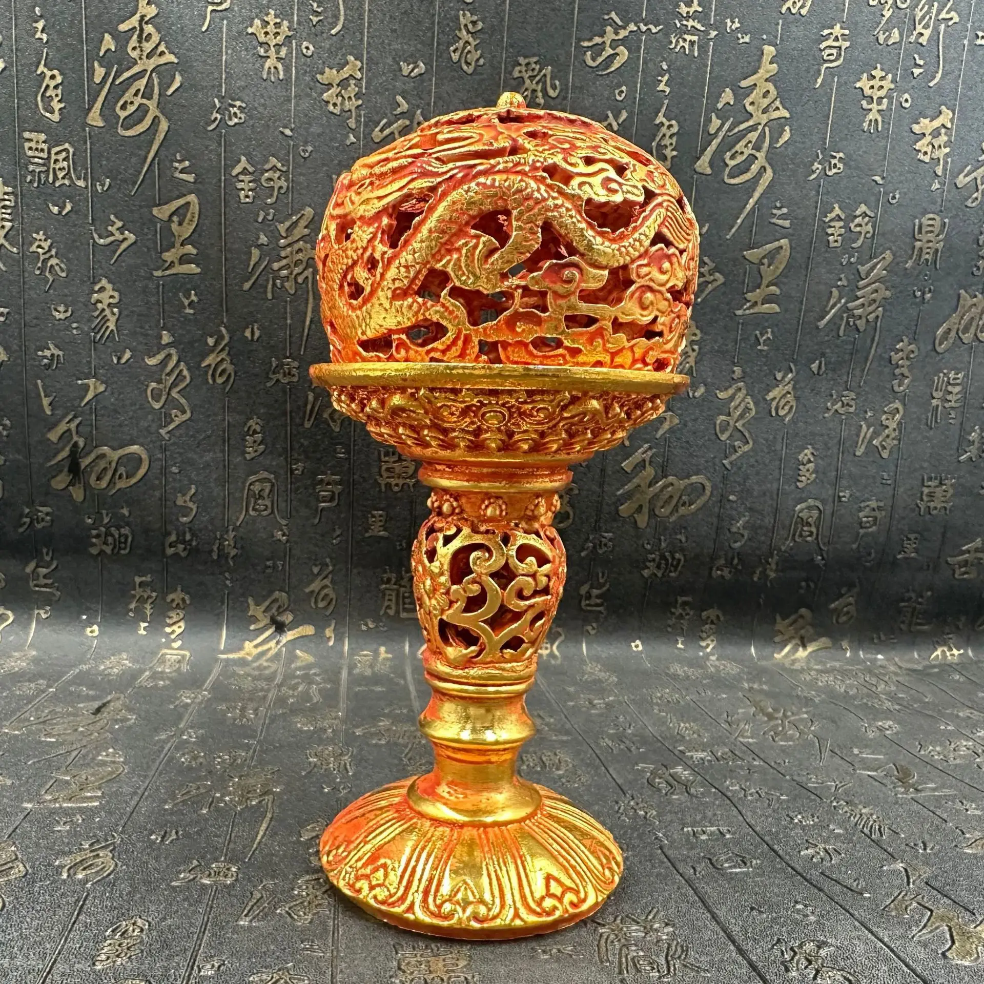 Boutique Hollow Panlong Smoke Furnace Copper Furnace Copperware Antique Ornament Home Study Living Room Ornament Crafts
Boutique Hollow Panlong Smoke Furnace Copper Furnace Copperware Antique Ornament Home Study Living Room Ornament Crafts