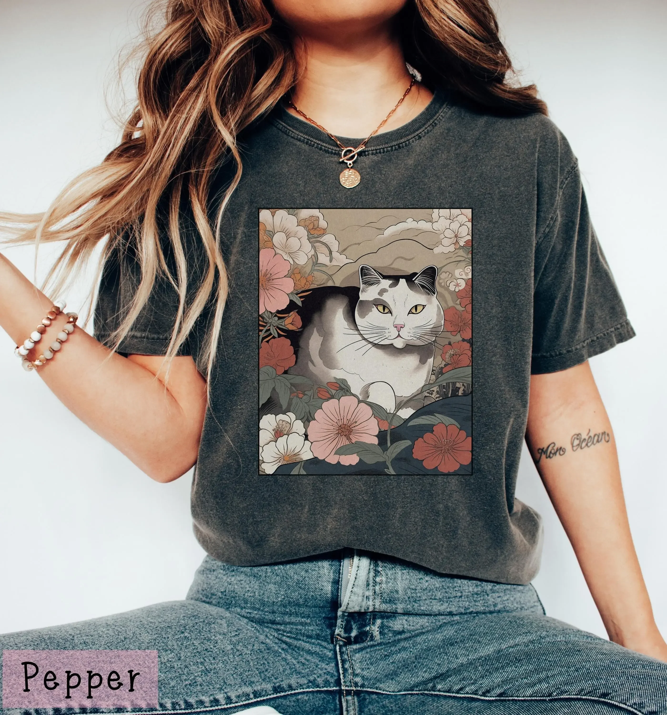 Plus Size Summer Women's Japanese Ukiyo-e Cat Print T-Shirt Cotton Breathable Stylish Versatile Street Style Oversized
Plus Size Summer Women's Japanese Ukiyo-e Cat Print T-Shirt Cotton Breathable Stylish Versatile Street Style Oversized