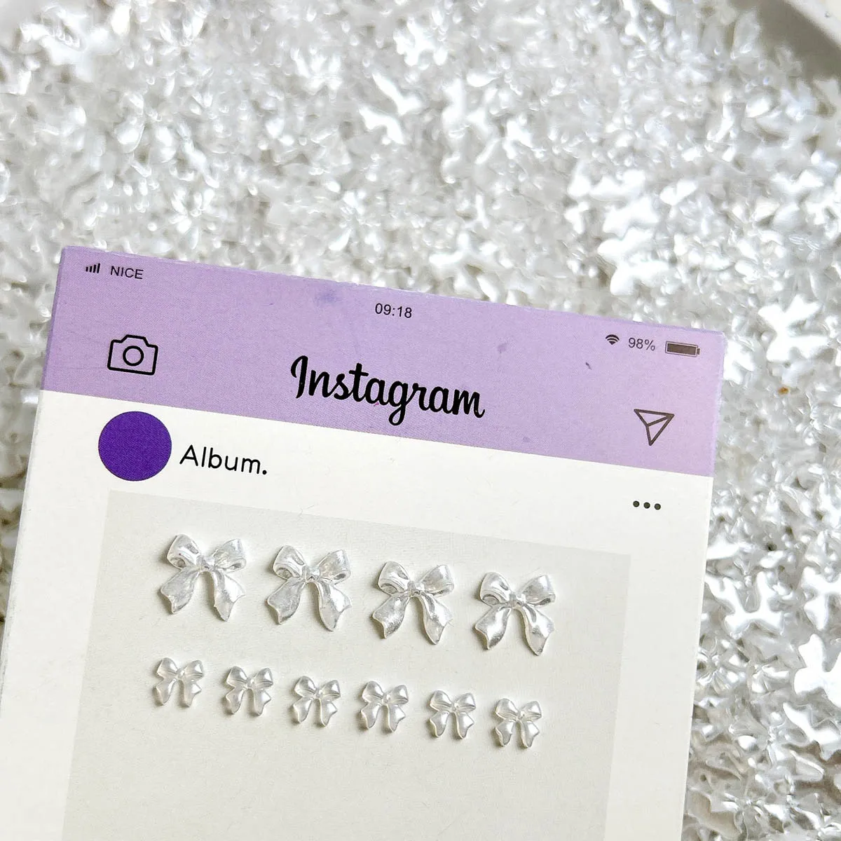 50PCS 3D Minimalist Sweet Bows Resin Nail Charms Classic Pearlescent White Ribbon Bowknots Nail Art Decorations for DIY Nails
50PCS 3D Minimalist Sweet Bows Resin Nail Charms Classic Pearlescent White Ribbon Bowknots Nail Art Decorations for DIY Nails