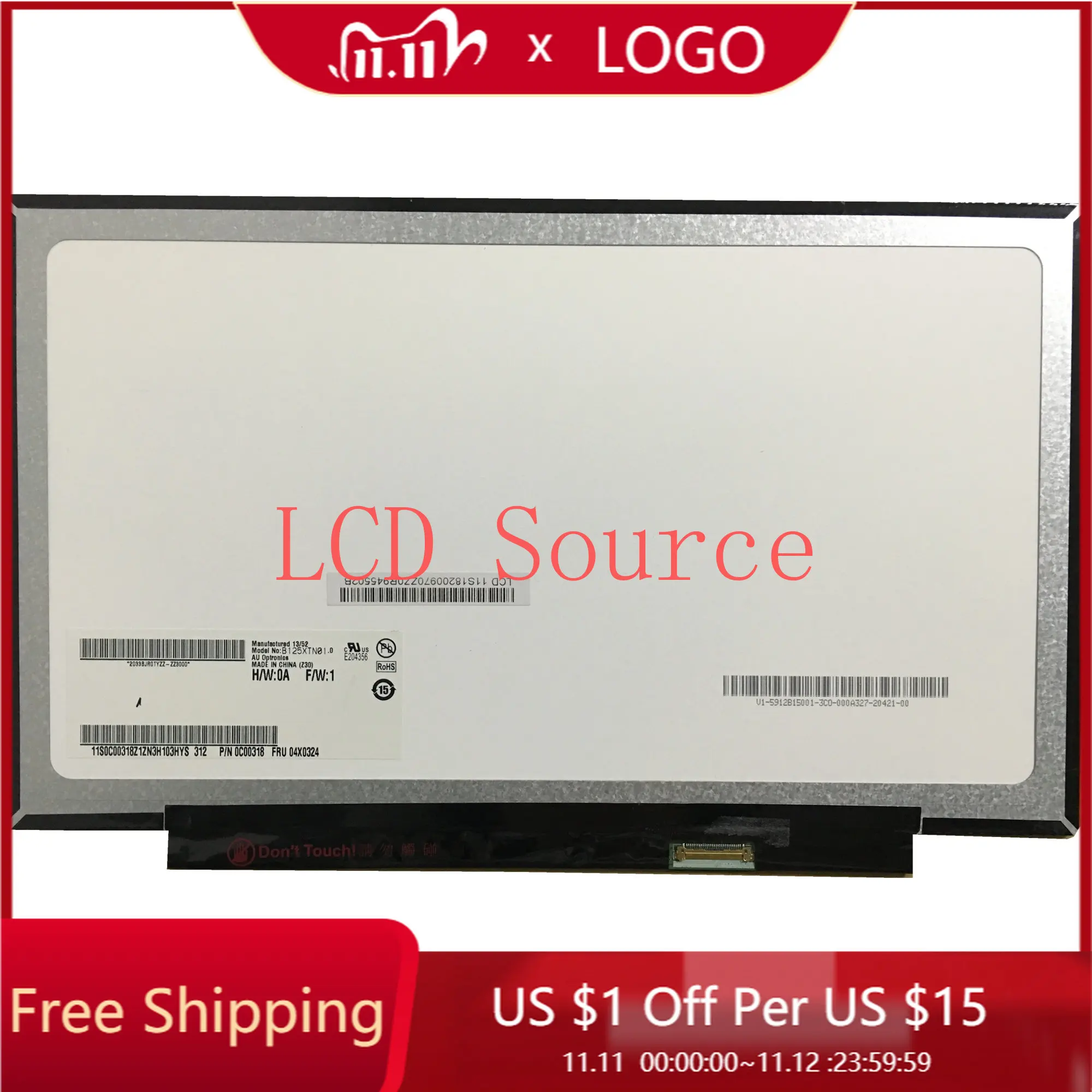 B125XTN01.0 fit 12.5"1366X768 HB125WX1-200 LP125WH2-TPH1 Display Laptop LED LCD
B125XTN01.0 fit 12.5"1366X768 HB125WX1-200 LP125WH2-TPH1 Display Laptop LED LCD