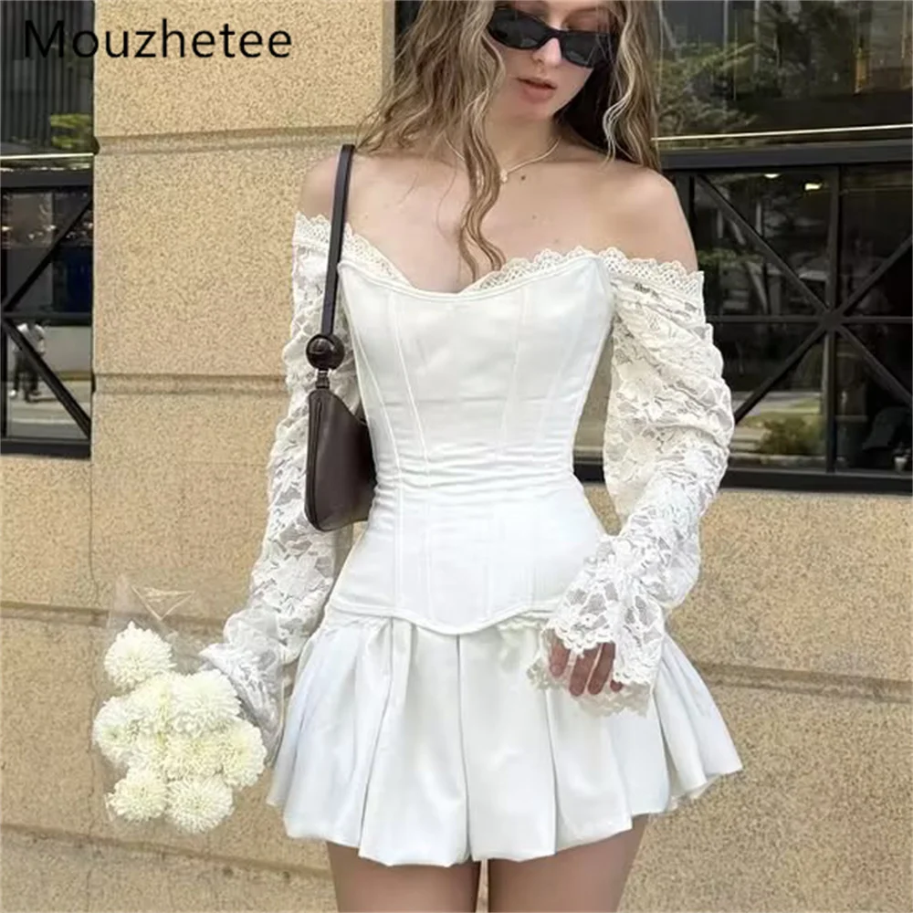 Mouzhetee A-Line Elegant Off The Shoulder Lace Mini Wedding Dresses Princess Corset Brides Gown Custom Made 2026
Mouzhetee A-Line Elegant Off The Shoulder Lace Mini Wedding Dresses Princess Corset Brides Gown Custom Made 2026