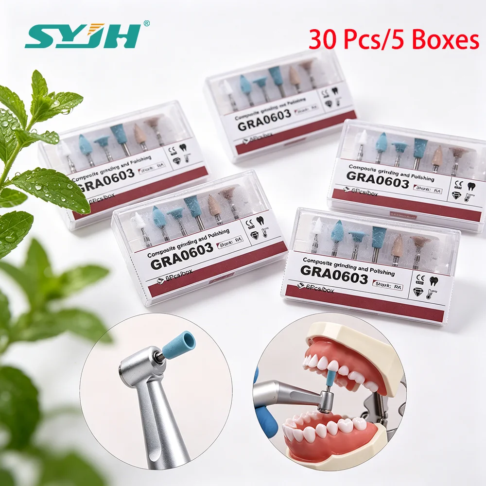 SYJH Dental 5 Boxes Polishing Grinding Heads 2.35mm Standard RA Fit Low Speed Handpiece Dentistry Polishing Instrument Tools
SYJH Dental 5 Boxes Polishing Grinding Heads 2.35mm Standard RA Fit Low Speed Handpiece Dentistry Polishing Instrument Tools