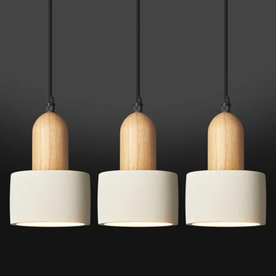 Modern Cement Pendant Lights Chandelier Wooden Ceiling Lights for Bedroom Dining Room Living Room Kitchen Island bar 3 Pack
Modern Cement Pendant Lights Chandelier Wooden Ceiling Lights for Bedroom Dining Room Living Room Kitchen Island bar 3 Pack