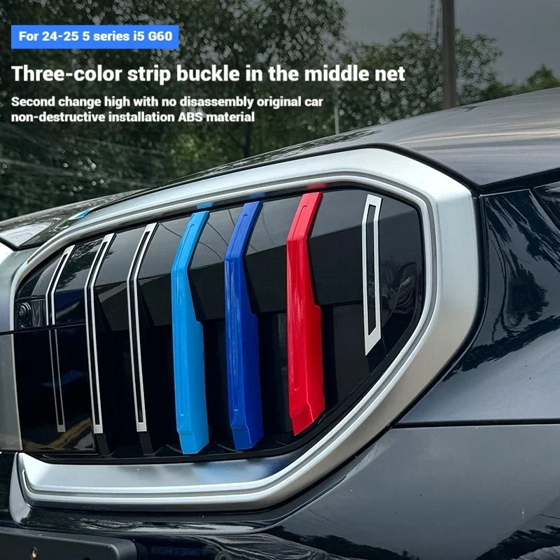 3Pcs Tri-color Front Grill Grille Bar Strip Buckle Covers Decoration For BMW 5 Series G60 2024 2025 Car Exterior Accessories
3Pcs Tri-color Front Grill Grille Bar Strip Buckle Covers Decoration For BMW 5 Series G60 2024 2025 Car Exterior Accessories