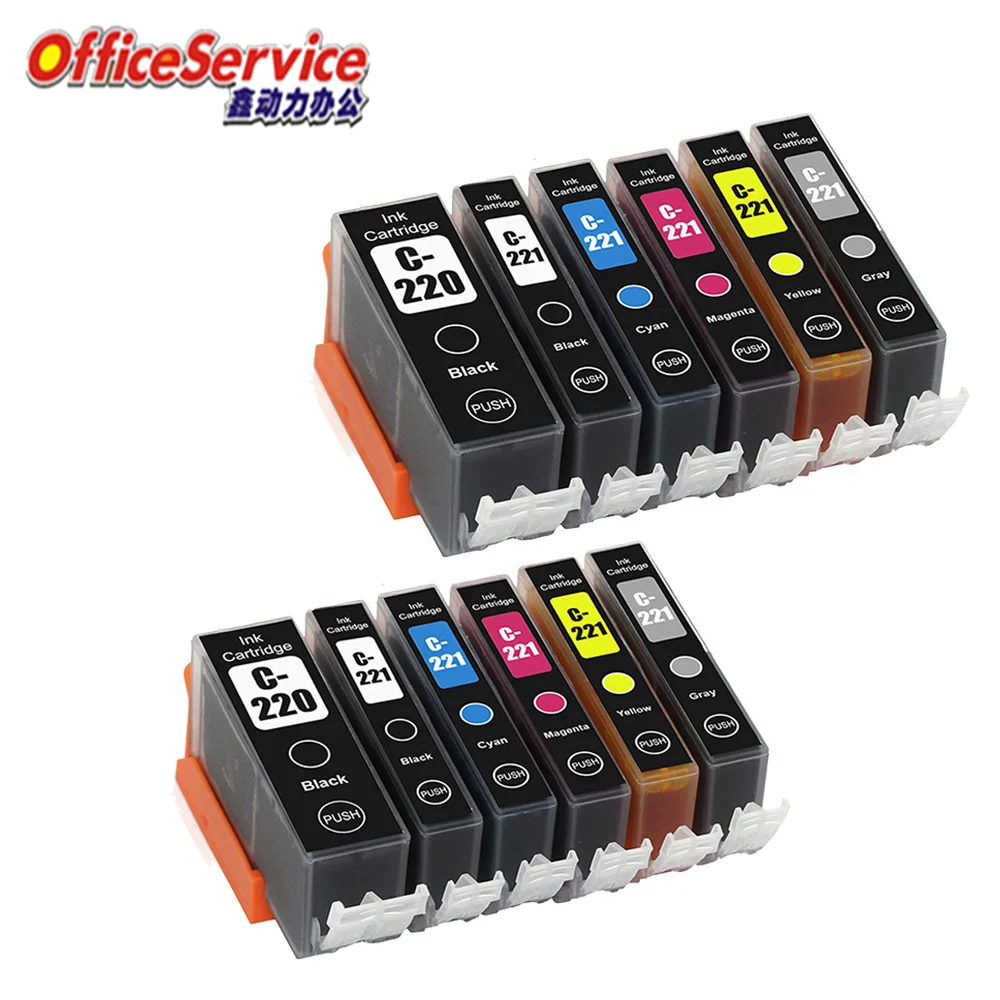 PGI220XL CLI221 PGI-220 CLI-221 ink Cartridge Compatible For Canon PIXMA MP980 MP990 inkjet printer
PGI220XL CLI221 PGI-220 CLI-221 ink Cartridge Compatible For Canon PIXMA MP980 MP990 inkjet printer