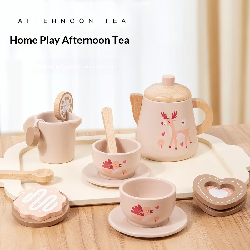 Wooden Pretend Play Afternoon Tea Set Simulation Dessert Biscuit Teapot Tableware Nordic Style Toy With Tray
Wooden Pretend Play Afternoon Tea Set Simulation Dessert Biscuit Teapot Tableware Nordic Style Toy With Tray