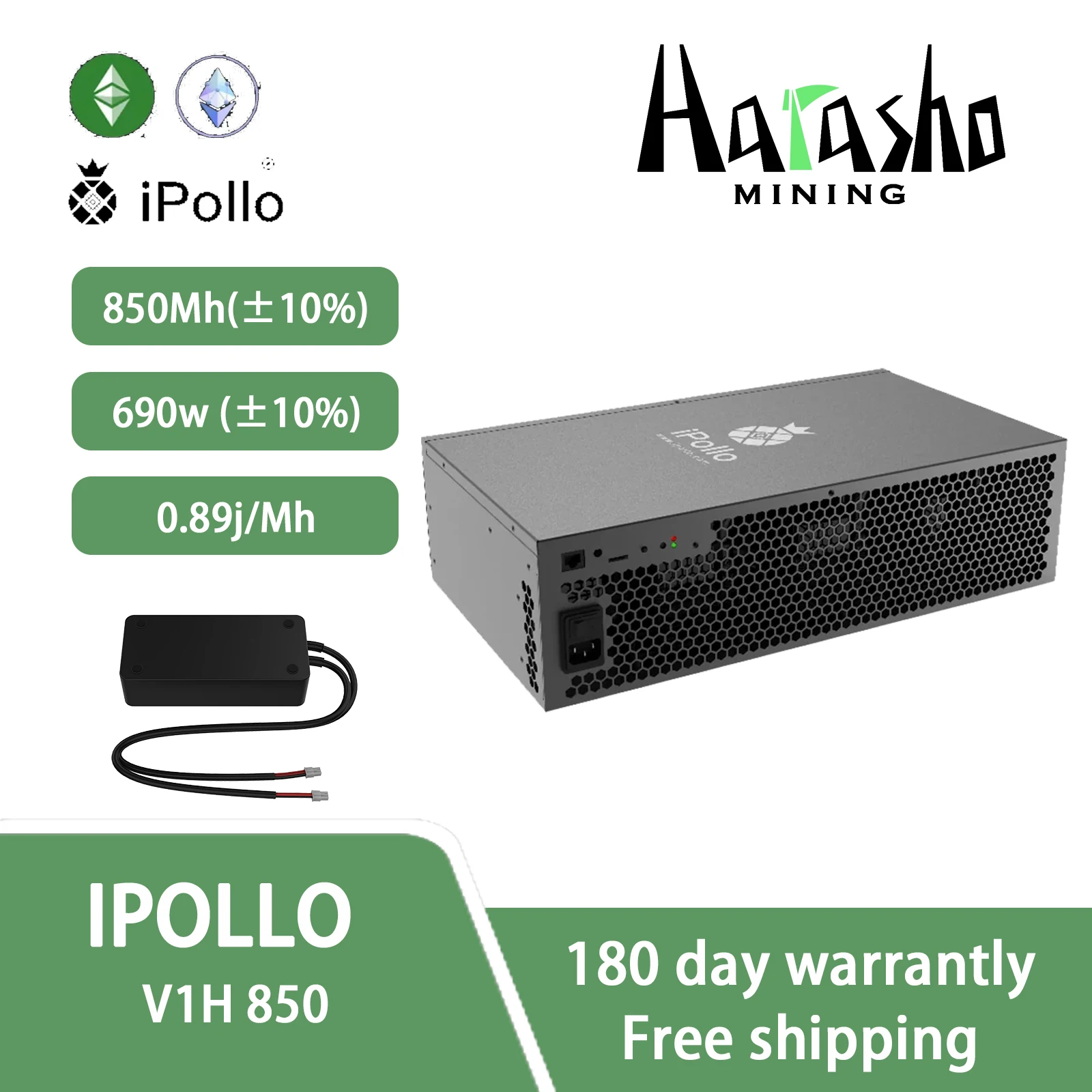 New Ipollo V1 hydro of ethash algorithm with hashing power of 850M digital currency etc ezil a mute home miner with psu
New Ipollo V1 hydro of ethash algorithm with hashing power of 850M digital currency etc ezil a mute home miner with psu