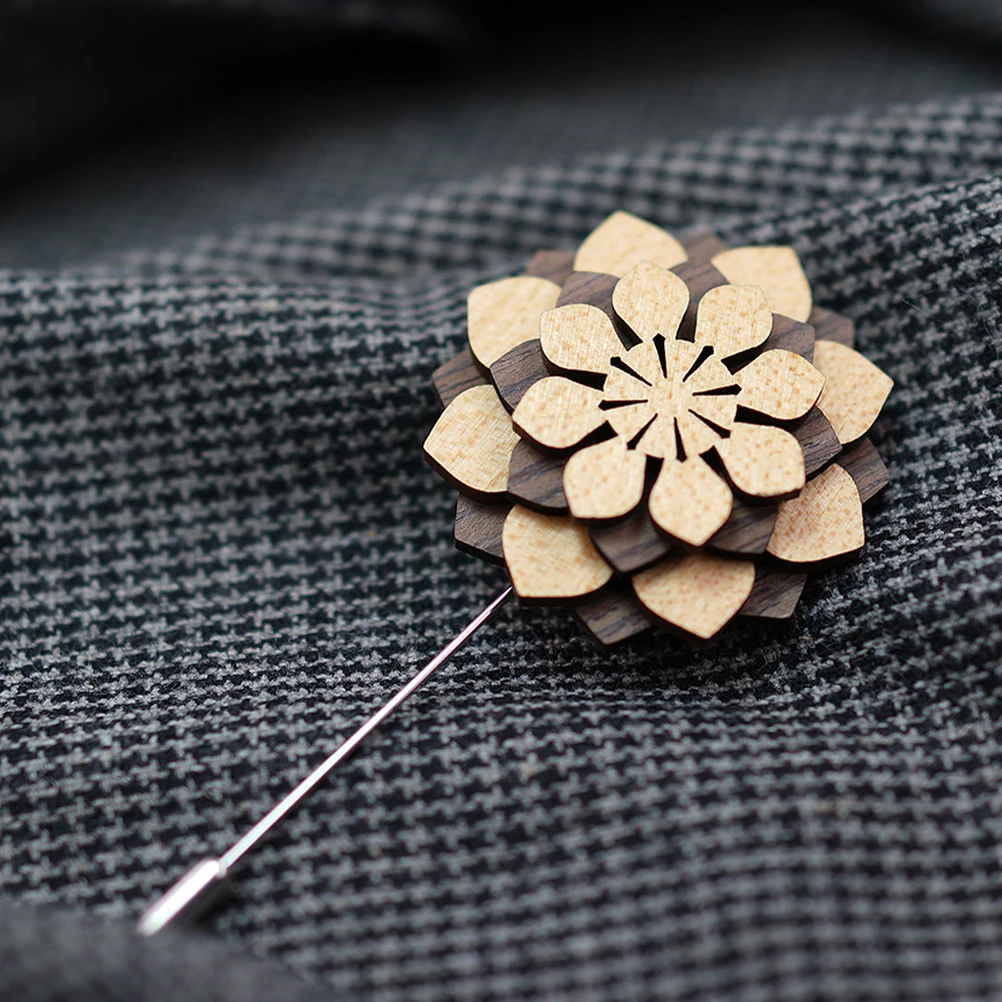 Wooden Lapel Pin Handmade Sunflower Corsage Decorative Boutonniere for Men Suit Wedding Party Floral Brooch Sturdy Not Fade
Wooden Lapel Pin Handmade Sunflower Corsage Decorative Boutonniere for Men Suit Wedding Party Floral Brooch Sturdy Not Fade