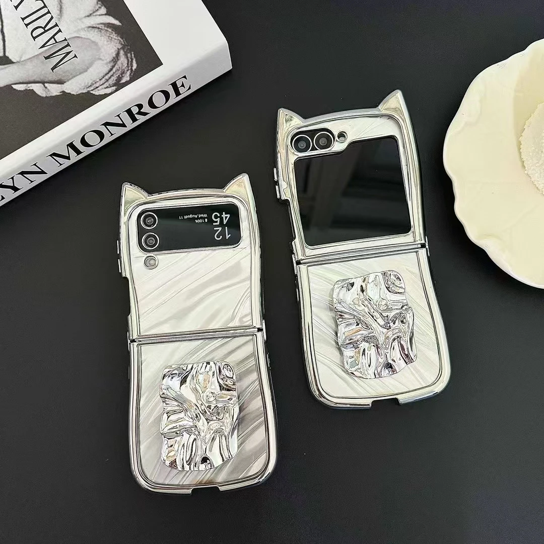 For Samsung Galaxy Z Flip 6 5 4 3 5G F7110 W23 W24 Cute Kawaii Square Stand Holder Cat Ear Laser Soft Phone Case Cover
For Samsung Galaxy Z Flip 6 5 4 3 5G F7110 W23 W24 Cute Kawaii Square Stand Holder Cat Ear Laser Soft Phone Case Cover
