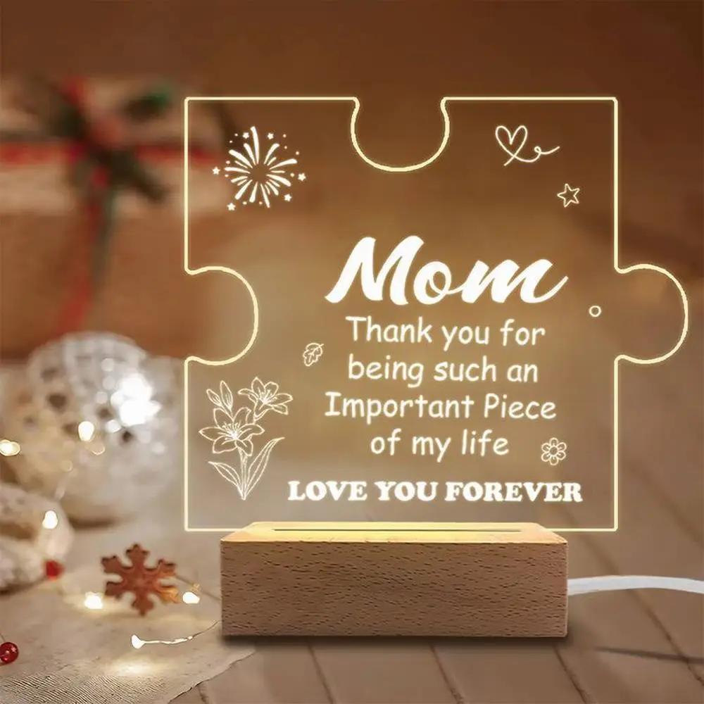 1 шт., акриловый светящийся орнамент, аксессуары для фотосъемки, USB-основание, подарок маме, фигурки-головоломки
1 шт., акриловый светящийся орнамент, аксессуары для фотосъемки, USB-основание, подарок маме, фигурки-головоломки