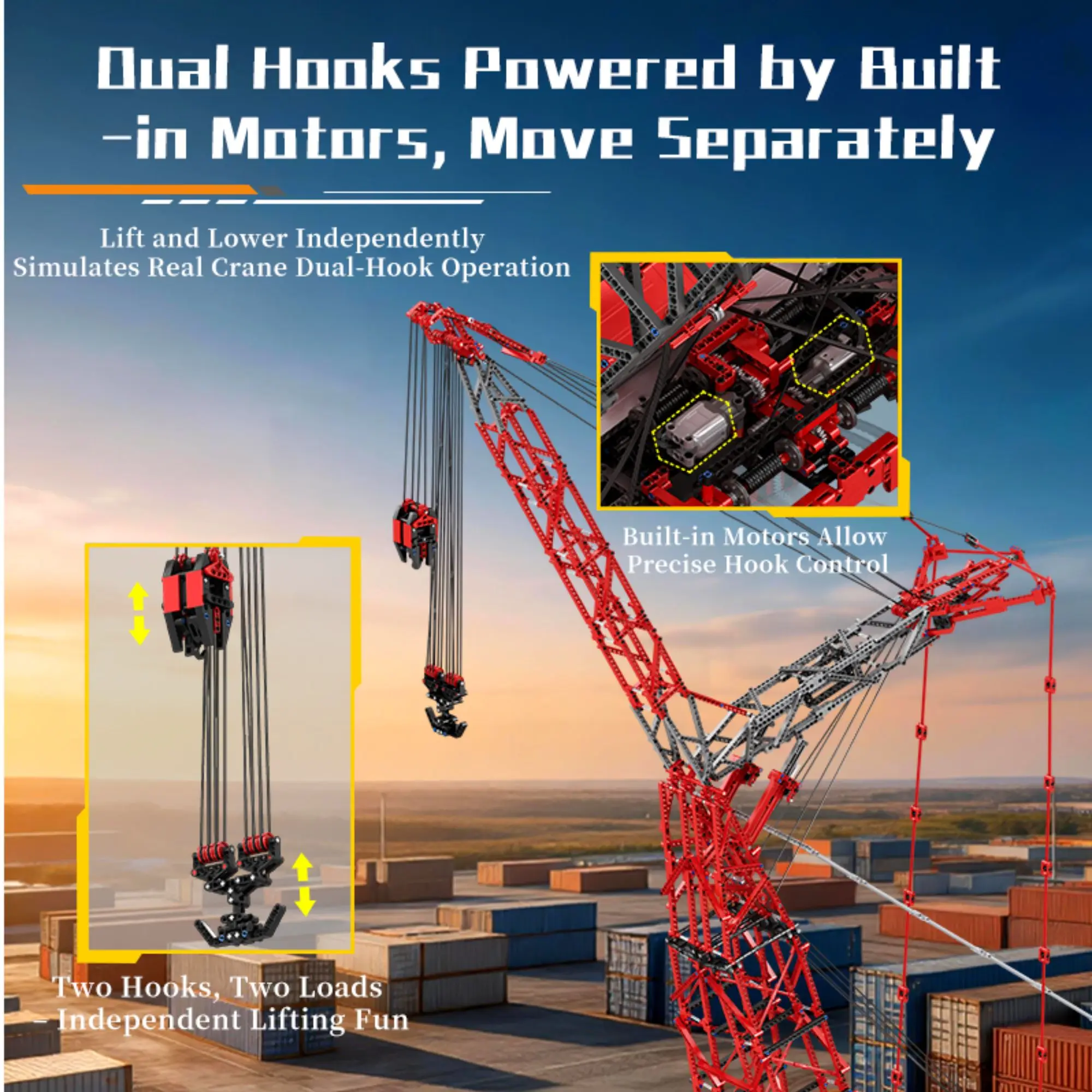7477pcs Land-Based Ring Crane Building Blocks Technical RC SK6000 Crane Engineering Vehicle Model Bricks Toys for Adults Gifts
7477pcs Land-Based Ring Crane Building Blocks Technical RC SK6000 Crane Engineering Vehicle Model Bricks Toys for Adults Gifts