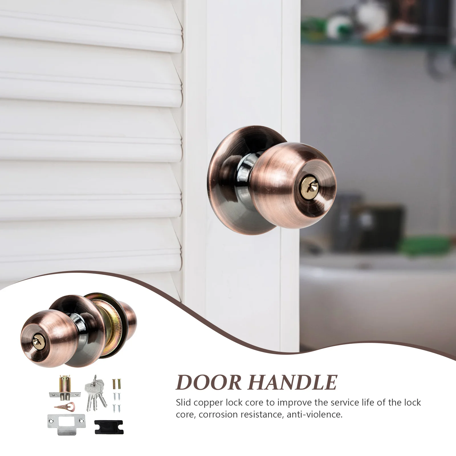 1 set 1 Set Stainless Steel Spherical Lock Knob Door Lock For Home Room Cabinet Drawer Handle Slid Copper Core Anti-Corrosion
1 set 1 Set Stainless Steel Spherical Lock Knob Door Lock For Home Room Cabinet Drawer Handle Slid Copper Core Anti-Corrosion
