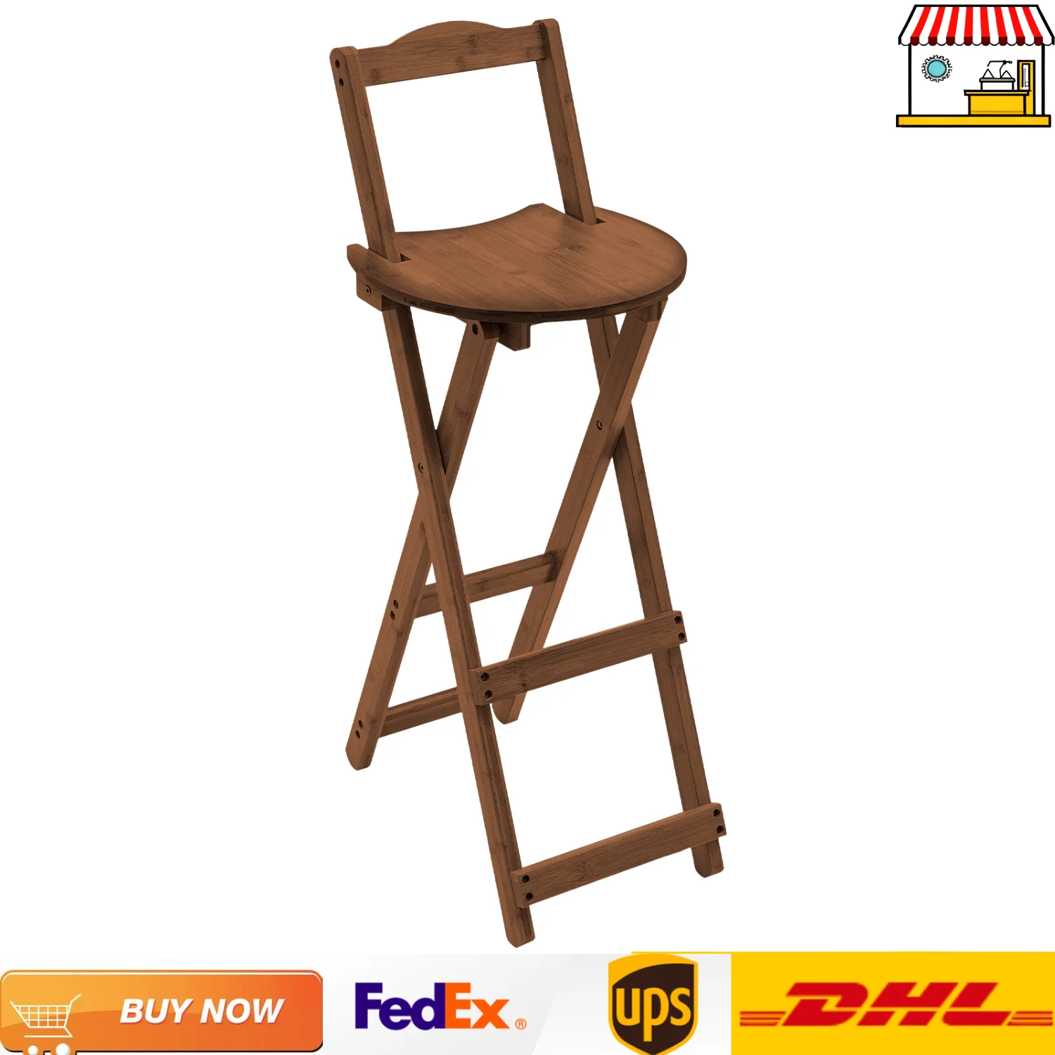 Folding Wood Bar Stools, Portable Bamboo Chair with Backrest and Footrest for Home, Kitchen Island
Folding Wood Bar Stools, Portable Bamboo Chair with Backrest and Footrest for Home, Kitchen Island