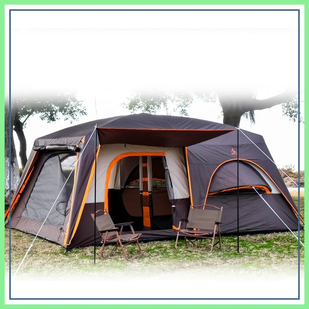 Extra Large 12 Person Family Tent, 2 Rooms 3 Doors 3 Windows with Mesh, Waterproof Double Layer for Outdoor Camping
Extra Large 12 Person Family Tent, 2 Rooms 3 Doors 3 Windows with Mesh, Waterproof Double Layer for Outdoor Camping