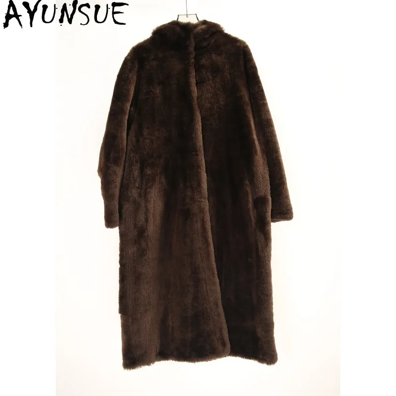 AYUNSUE Women's Lambskin Shearling Coats Mid-length Loose Jackets for Woman Fashion Hooded Winter Jacket Woman Clothes Casaco
AYUNSUE Women's Lambskin Shearling Coats Mid-length Loose Jackets for Woman Fashion Hooded Winter Jacket Woman Clothes Casaco