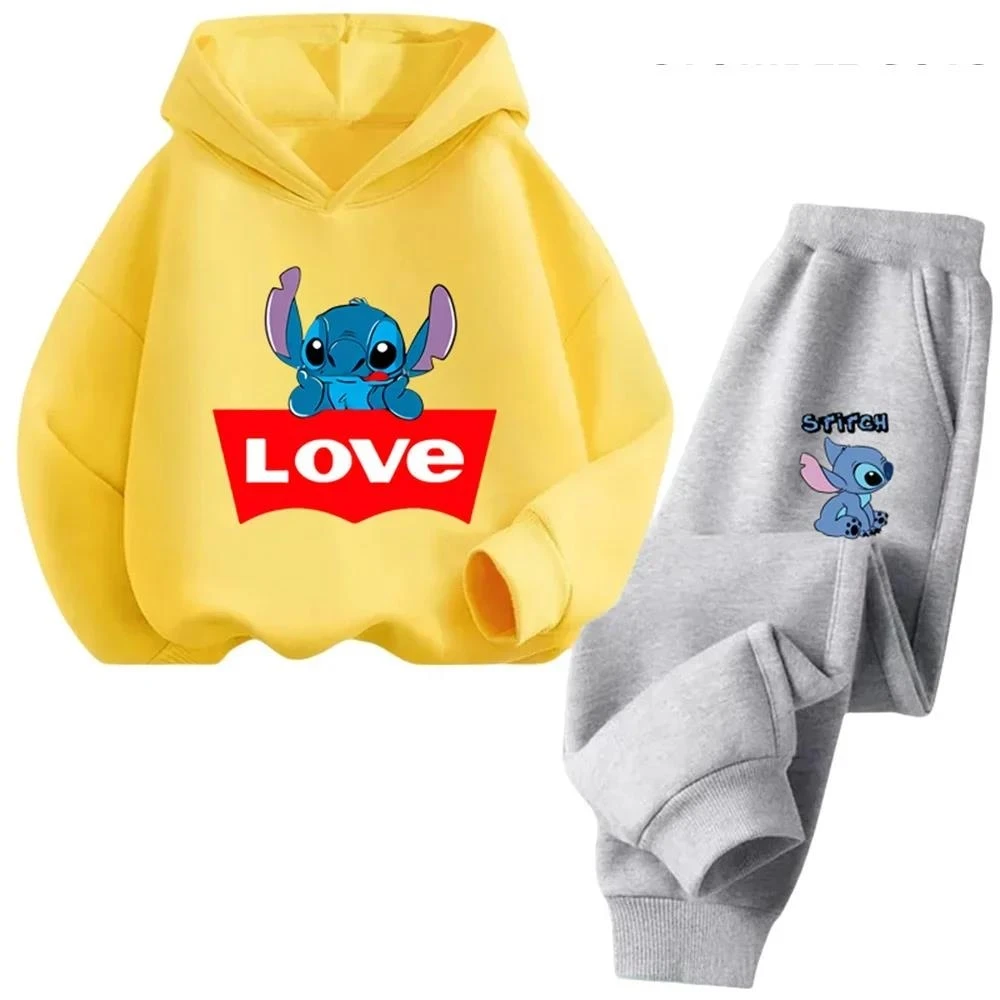 2024 Kawaii Stitch Hoodie Set Girls Casual Long-sleeves Sweatshirt+long Pants Sets for 2-13 Years Kids Autumn 2pcs Set Clothing
2024 Kawaii Stitch Hoodie Set Girls Casual Long-sleeves Sweatshirt+long Pants Sets for 2-13 Years Kids Autumn 2pcs Set Clothing