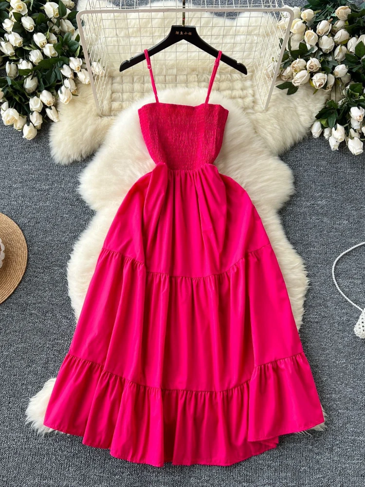 Women Elegant Sexy Vacation Strap A-line Dress Summer Wear New Elastic Elastic High Waist Slim Strapless Ruffled Edge Robe
Women Elegant Sexy Vacation Strap A-line Dress Summer Wear New Elastic Elastic High Waist Slim Strapless Ruffled Edge Robe