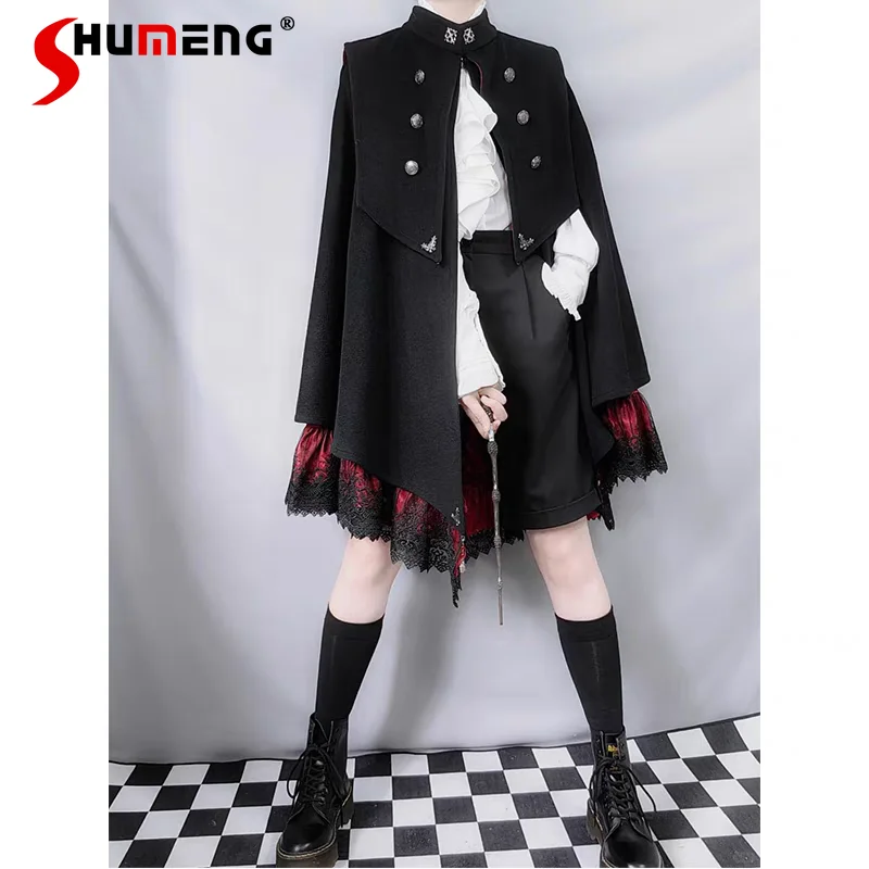 Gothic Dark Girls Black Cos Capes Jackets Cos Autumn New Japanese Punk Retro Ponchos+ Ji Sleeve Shirt Blouse Womens Tops
Gothic Dark Girls Black Cos Capes Jackets Cos Autumn New Japanese Punk Retro Ponchos+ Ji Sleeve Shirt Blouse Womens Tops