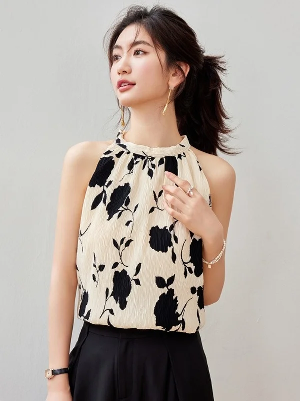 Summer Floral Print Loose Women's Tank Top Sleeveless Neck Hanging Strap Sexy Girl Casual Style Polyester Fiber Single Piece
Summer Floral Print Loose Women's Tank Top Sleeveless Neck Hanging Strap Sexy Girl Casual Style Polyester Fiber Single Piece