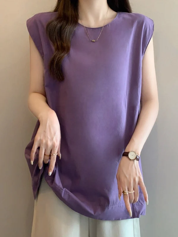 Loose Purple Women's Tank Top Summer 2025 Outerwear Casual Sle Midi Length Svel Faionable Materni Clothes
Loose Purple Women's Tank Top Summer 2025 Outerwear Casual Sle Midi Length Svel Faionable Materni Clothes