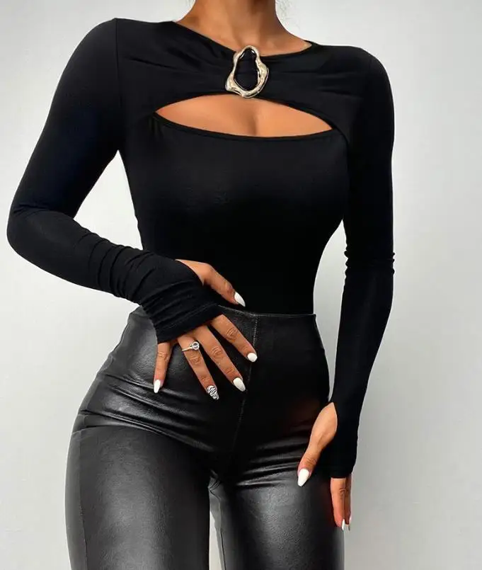 Solid Color V-Neck Waist Cinching Tight Long Sleeved T-Shirt for Autumn Women, Thin and Sexy Slim Fit Long Sleeved Tight Top
Solid Color V-Neck Waist Cinching Tight Long Sleeved T-Shirt for Autumn Women, Thin and Sexy Slim Fit Long Sleeved Tight Top